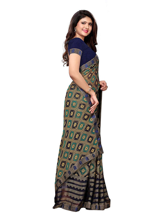 Navy Blue, Multi Color Georgette Saree only in Bigswipe