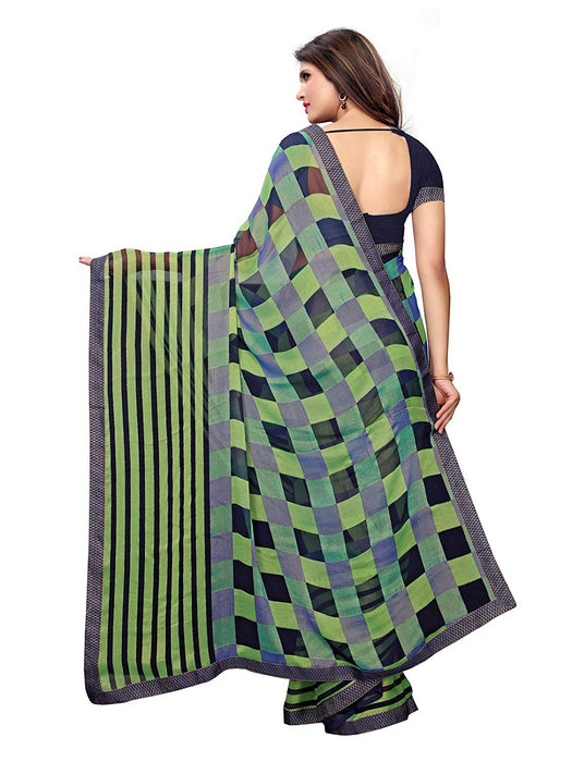 Green, Multi Color Georgette Saree only in Bigswipe