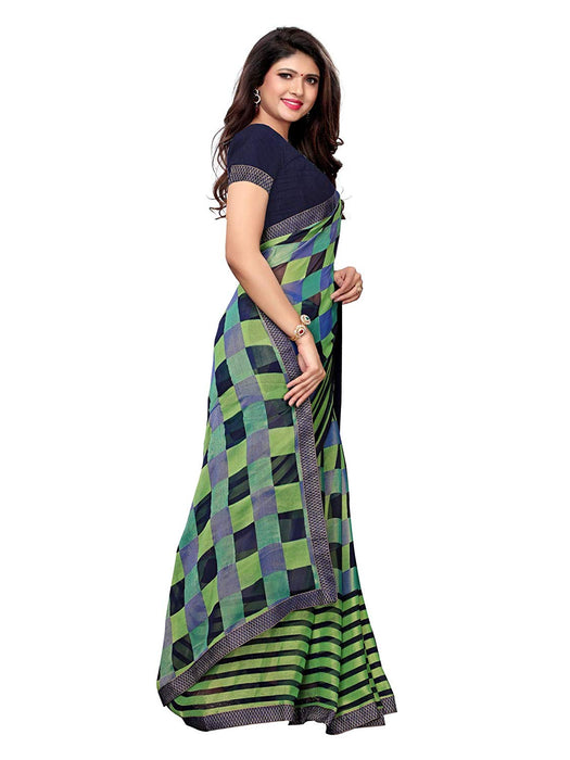 Green, Multi Color Georgette Saree only in Bigswipe