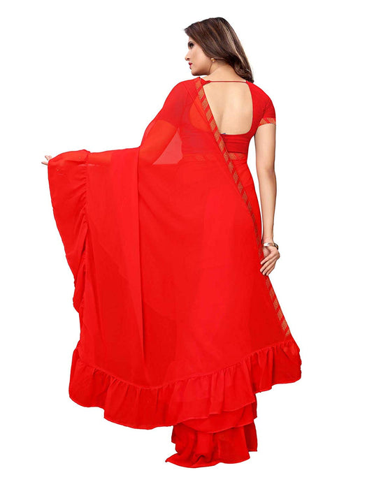 Red Color Georgette Saree