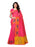 Pink (Carrot Red) Color Cotton Silk Saree only in Bigswipe