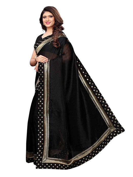 Black Color Bhagalpuri Silk Saree only in Bigswipe