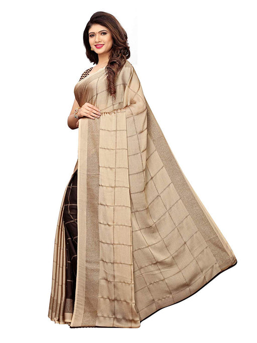 Brown Color Shimmer Saree only in Bigswipe