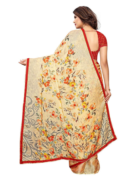 Yellow, Multi Color Shimmer Saree