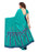 Turquoise, Navy Blue Color Crepe Saree