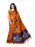 Yellow, Navy Blue Color Art Silk Saree