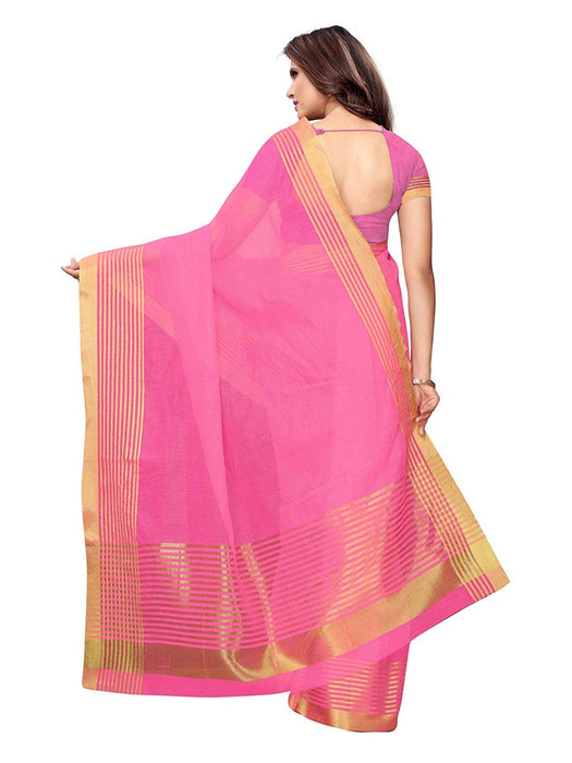 Pink Color Cotton Silk Saree only in Bigswipe