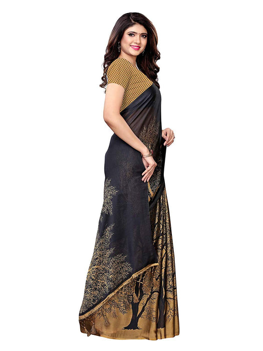 Black, Beige Color Shimmer (Chiffon) Saree only in Bigswipe