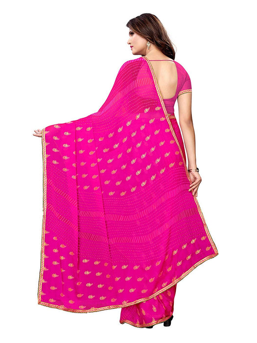 Pink Color Chiffon Saree only in Bigswipe