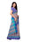 Beige, Turquoise, Blue Color Cotton Silk Saree only in Bigswipe