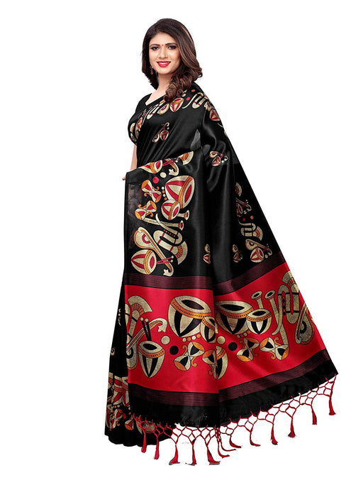 Black, Red, Multi Color Poly Silk Saree only in Bigswipe