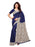 Navy Blue, Off White, Multi Color Crepe Saree only in Bigswipe