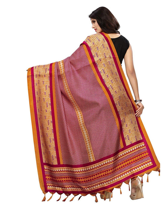 Mustard, Pink Color Bhagalpuri Dupatta only in Bigswipe