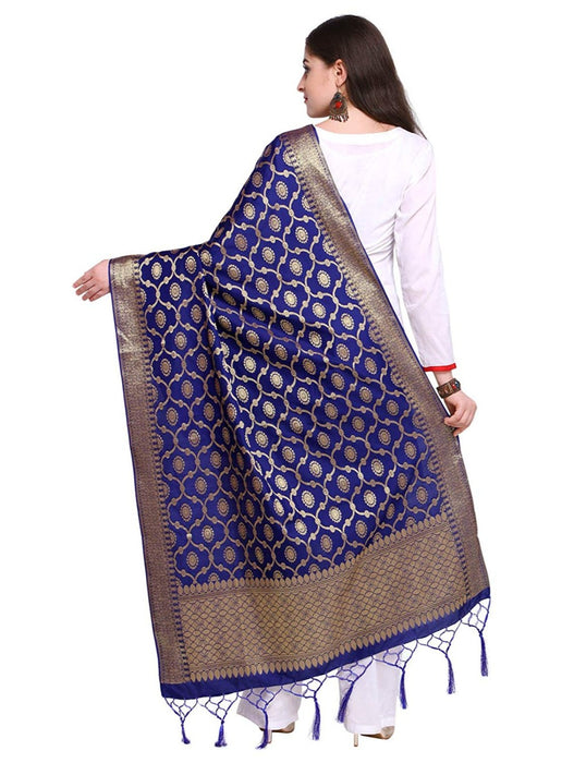 Blue Color Poly Silk Dupatta only in Bigswipe