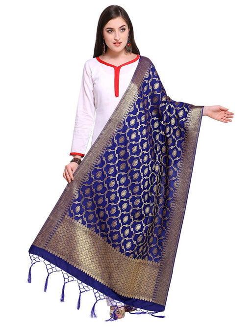 Blue Color Poly Silk Dupatta only in Bigswipe