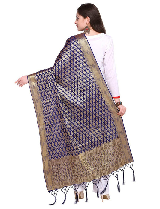 Blue Color Poly Silk Dupatta only in Bigswipe