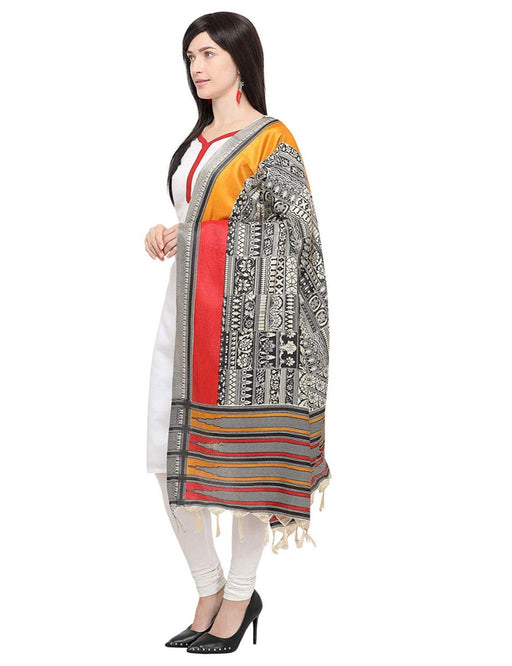 Beige, Black, Multi Color Bhagalpui Silk Dupatta only in Bigswipe