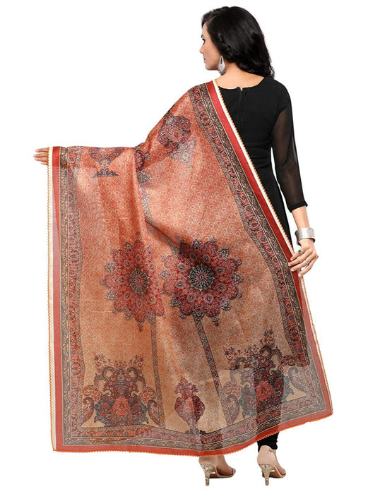 Beige, Multi Color Mock Leno Dupatta only in Bigswipe