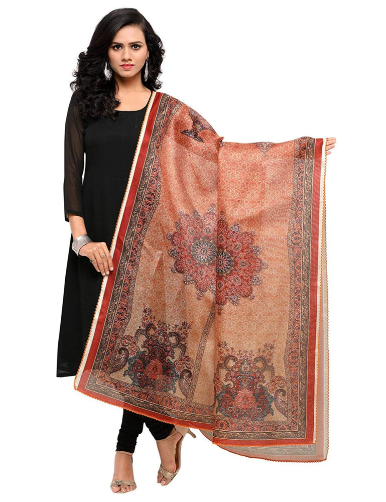 Beige, Multi Color Mock Leno Dupatta only in Bigswipe