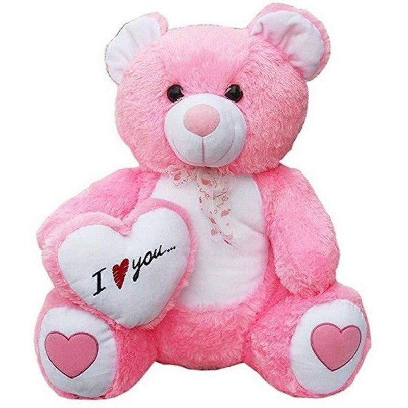 I love U Teddy With Heart - 60Cm - Pink only in Bigswipe