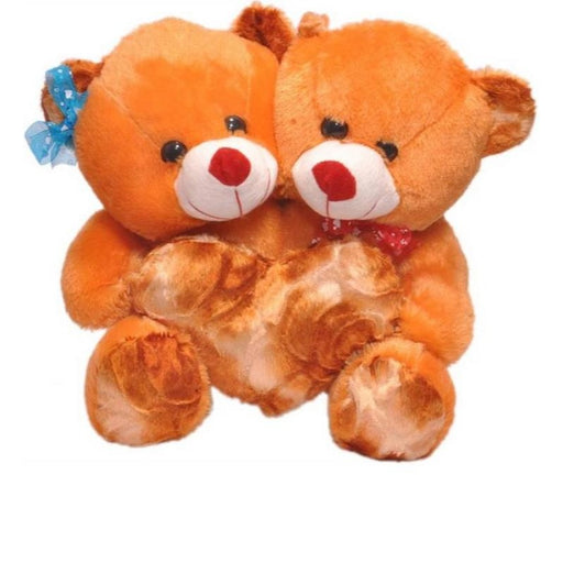 CoupleTeddy With Heart 30CM - Brown only in Bigswipe