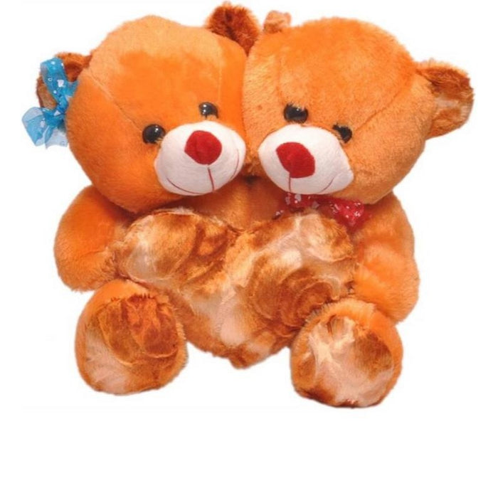 CoupleTeddy With Heart 30CM - Brown only in Bigswipe