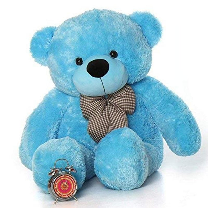 80Cm Blue Teddy With Tie - 3ft only in Bigswipe