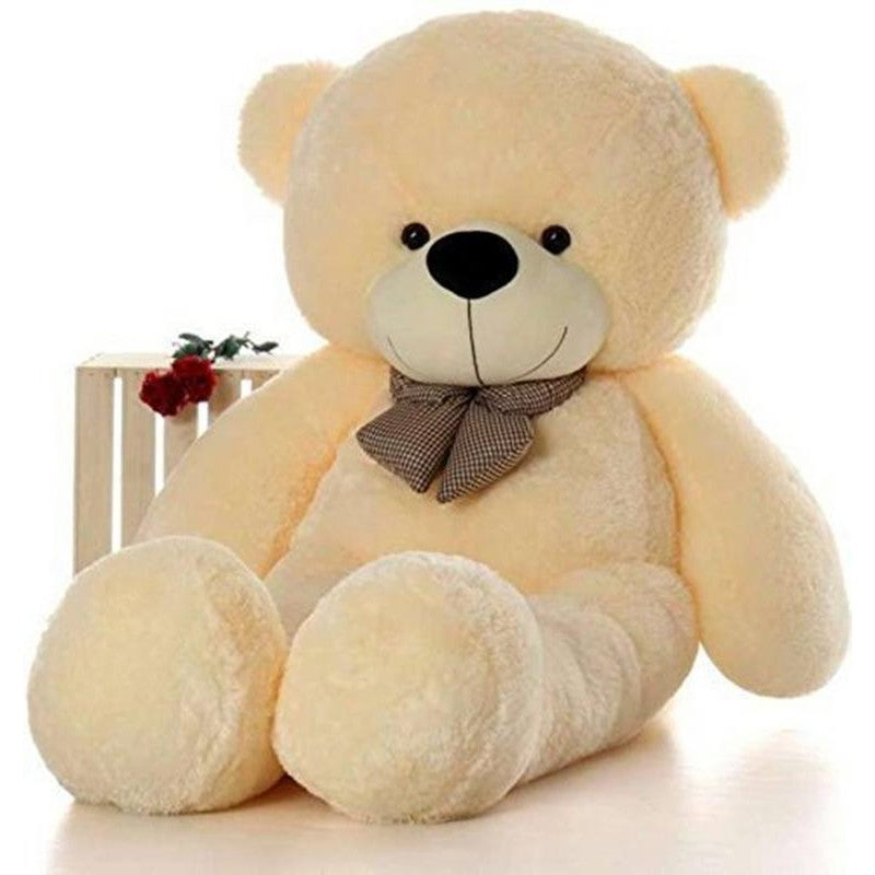 80Cm Cream Teddy With Tie - 3ft only in Bigswipe