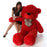 80Cm Red Teddy With Tie - 3ft only in Bigswipe