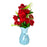 Plastic Vase with Rose bunch Blue (1 Piece) only in Bigswipe