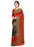 Printed Faux Georgette Orange Color Saree only in Bigswipe