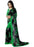 Black And Green Color Printed Georgette Saree With Blouse only in Bigswipe