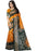 Orange And Green Color Printed Bhagalpuri Silk Saree With Blouse only in Bigswipe