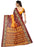 Yellow And Maroon Color Printed Bhagalpuri Silk Saree With Blouse