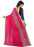 Pink And Blue Color Printed Georgette Saree With Blouse only in Bigswipe