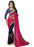 Pink And Blue Color Printed Georgette Saree With Blouse only in Bigswipe