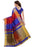 Blue And Red Color Printed Cotton Silk Saree With Blouse only in Bigswipe