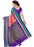 Peach And Purple Color Printed Bhagalpuri Silk Saree With Blouse only in Bigswipe