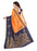 Blue and orange Color Printed Bhagalpuri Silk Saree With Blouse only in Bigswipe