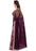 Printed Faux Georgette Wine Color Saree only in Bigswipe