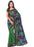 Printed Faux Georgette Green Color Saree only in Bigswipe