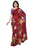 Printed Faux Georgette Maroon Color Saree only in Bigswipe