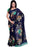 Printed Faux Georgette Blue Color Saree only in Bigswipe