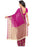 Printed Faux Georgette Pink Color Saree only in Bigswipe