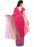 Printed Faux Georgette Pink Color Saree only in Bigswipe