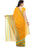 Printed Faux Georgette Yellow Color Saree only in Bigswipe