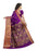 Blue, Purple Color Printed Cotton Silk Saree With Blouse only in Bigswipe