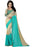 Cream And Rama Color Printed Georgette Saree With Blouse only in Bigswipe