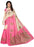 Beige And Pink Color Printed Bhagalpuri Silk Saree With Blouse only in Bigswipe