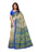 Blue and beige Color Printed Bhagalpuri Silk Saree With Blouse only in Bigswipe